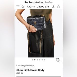 Kurt geiger, black crocodile purse - Shoreditch purse